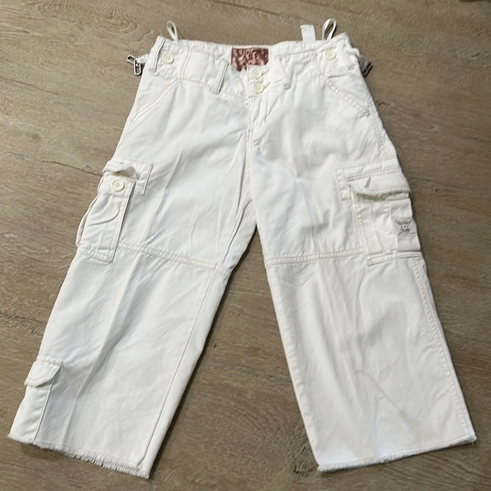 Abercrombie & Fitch Vintage Wide Leg Crop Capri Cargo Pants Size 00